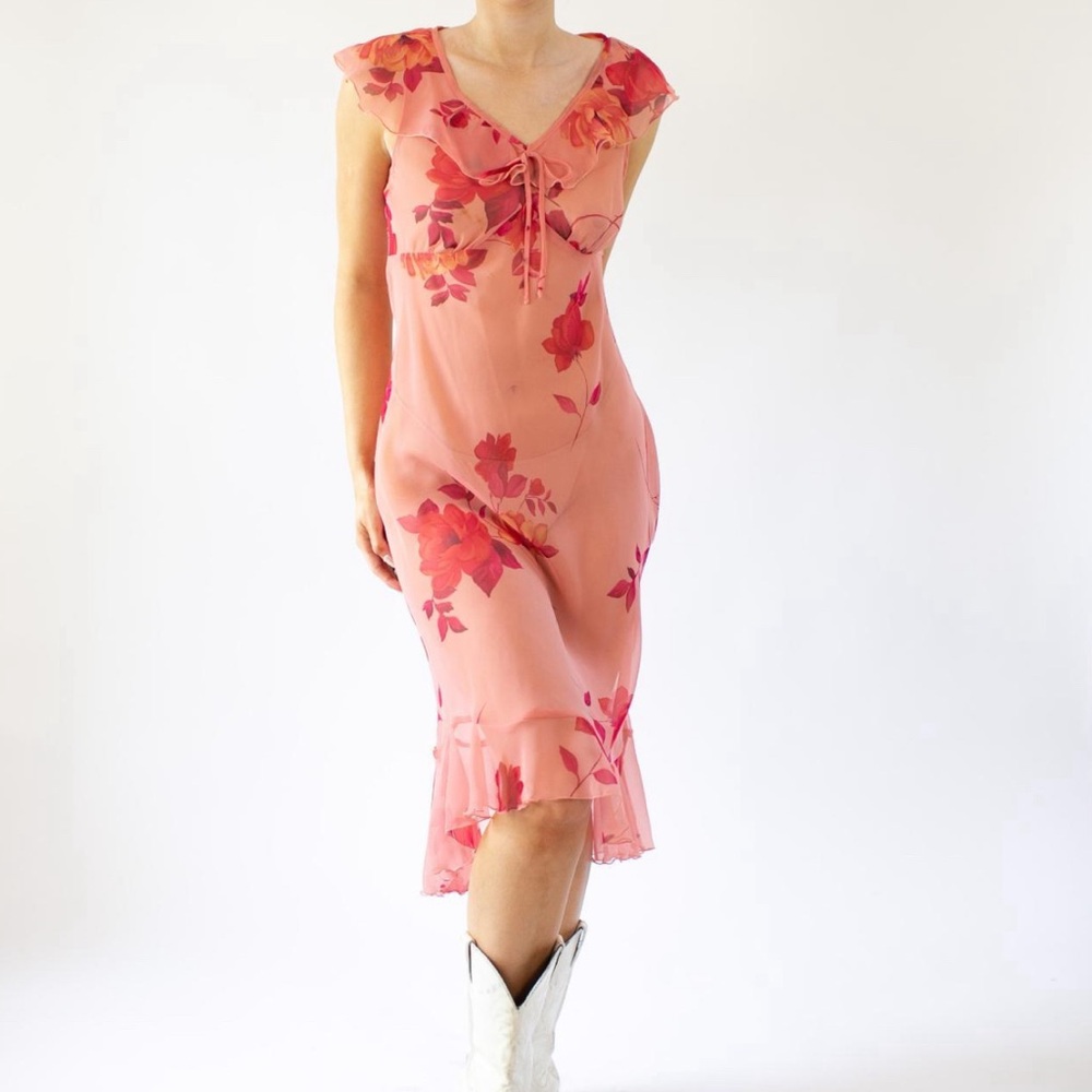 Vintage Sheer Midi Dress - Sex and the City Inspired